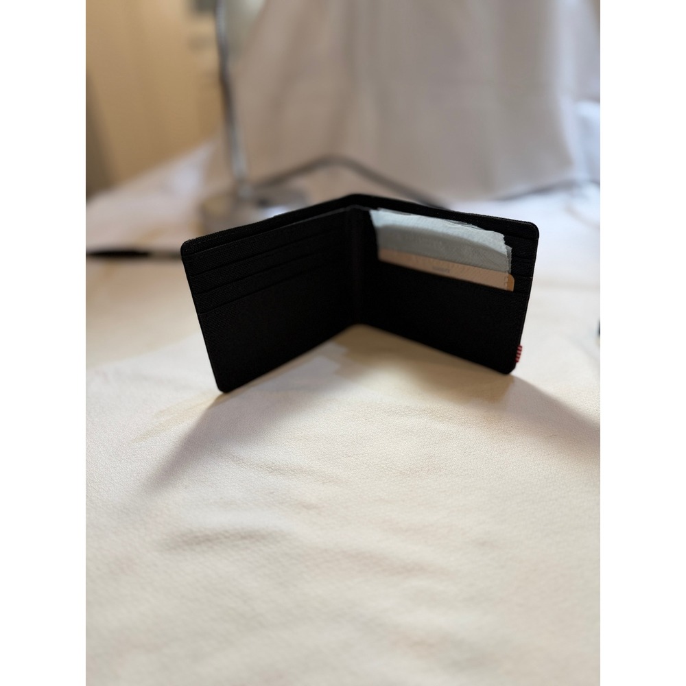 Herschel Supply Co. Charlie Cardholder Mens OS Black Olive NEW Bifold Canvas - Picture 6 of 6